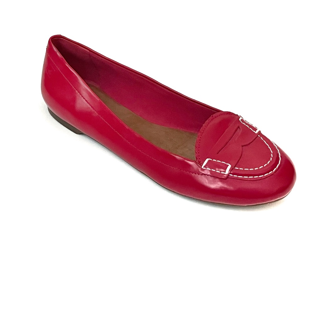 Nwob Sperry Top Sider "Brooks" Red Patent Leather Slip On Ballet Flats